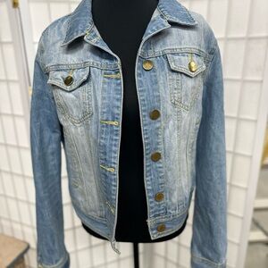 SAS Light Blue Denim Jacket with Gold Buttons